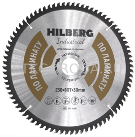 Диск пильный Hilberg Industrial Ламинат 230*30*80Т HL230